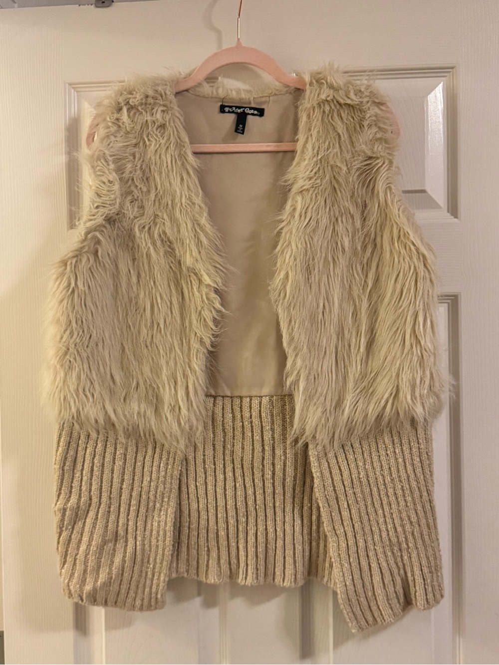 Faux Fur Knit Vest